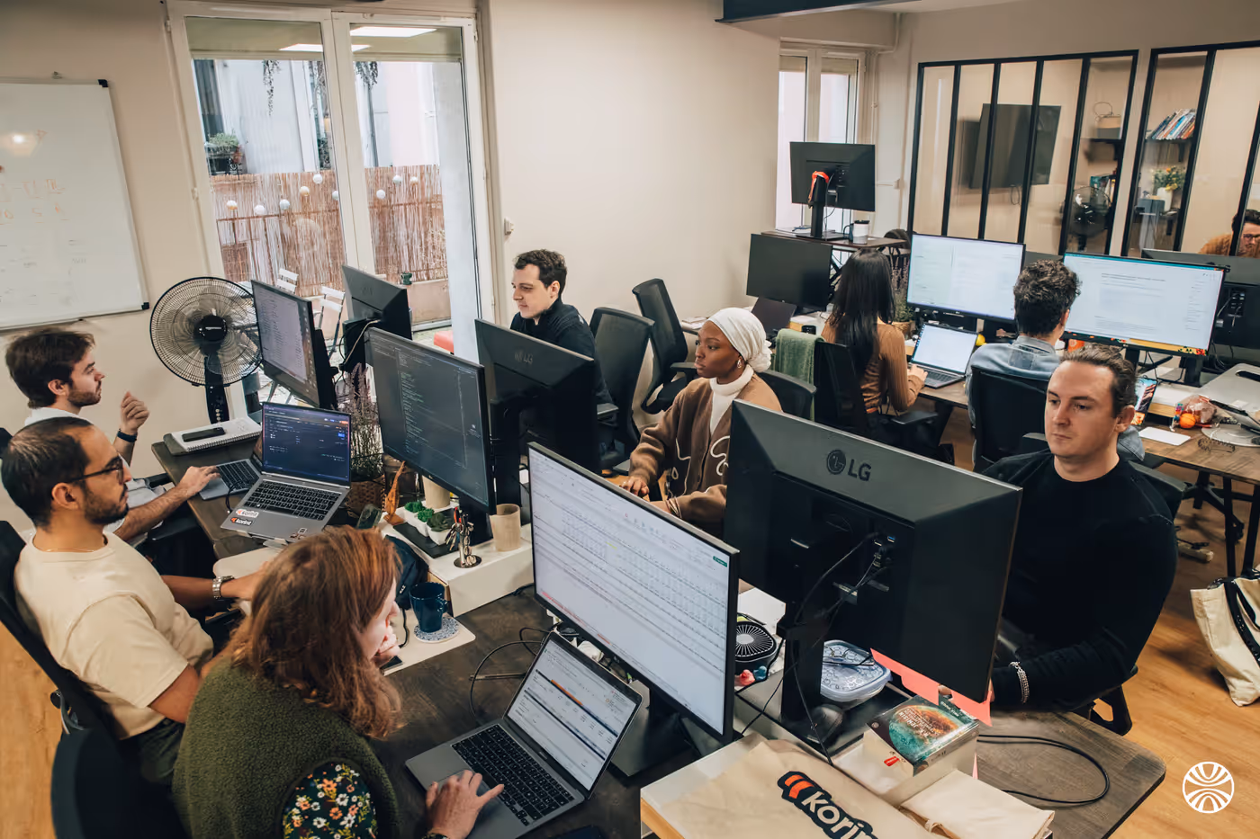 The Korint team at work in the Paris office